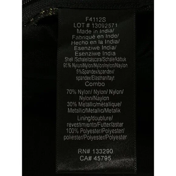 Marchesa Voyage Top Blouse Lace Short Sleeve Black Gold Whimsygoth Size 2 NEW - Picture 8 of 8